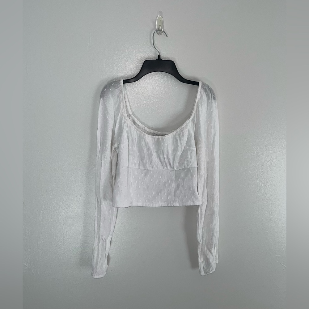 Hollister White Long Sleeve Top